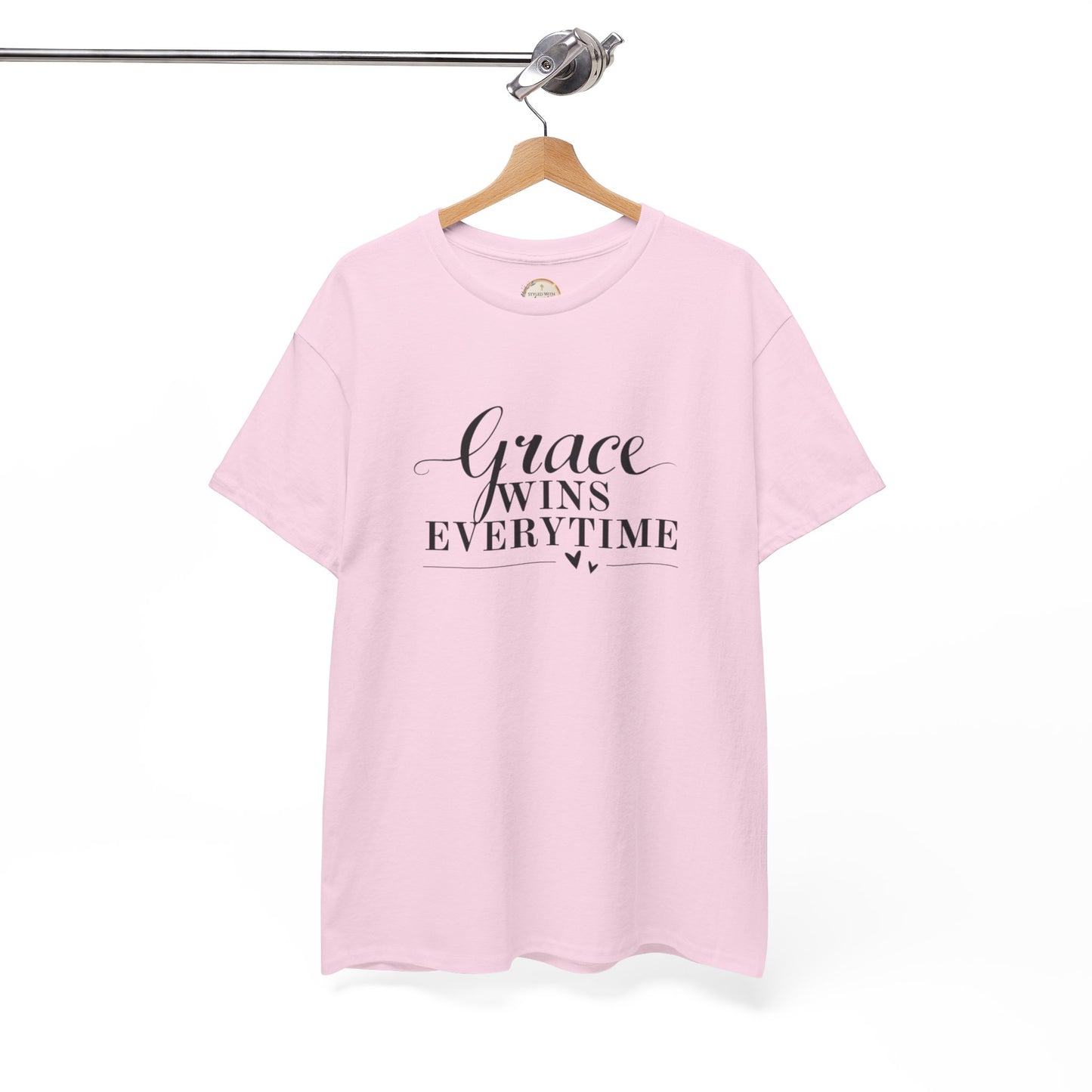 Grace Wins Every Time Tee — Inspirational Christian Graphic T-Shirt