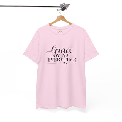 Grace Wins Every Time Tee — Inspirational Christian Graphic T-Shirt
