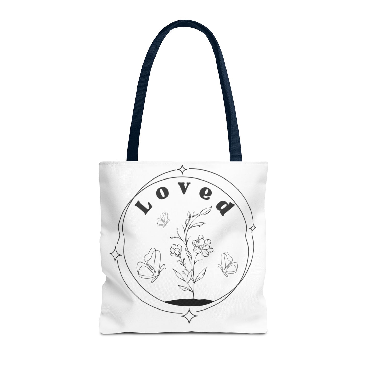 Loved Tote Bag - Stylish All-Over Print for Women's Spiritual Journey