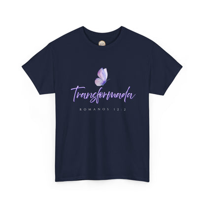 Transformada Unisex Heavy Cotton Tee, Inspirational Shirt, Gift for Women, Motivational Top, Spiritual Apparel, Casual Wear