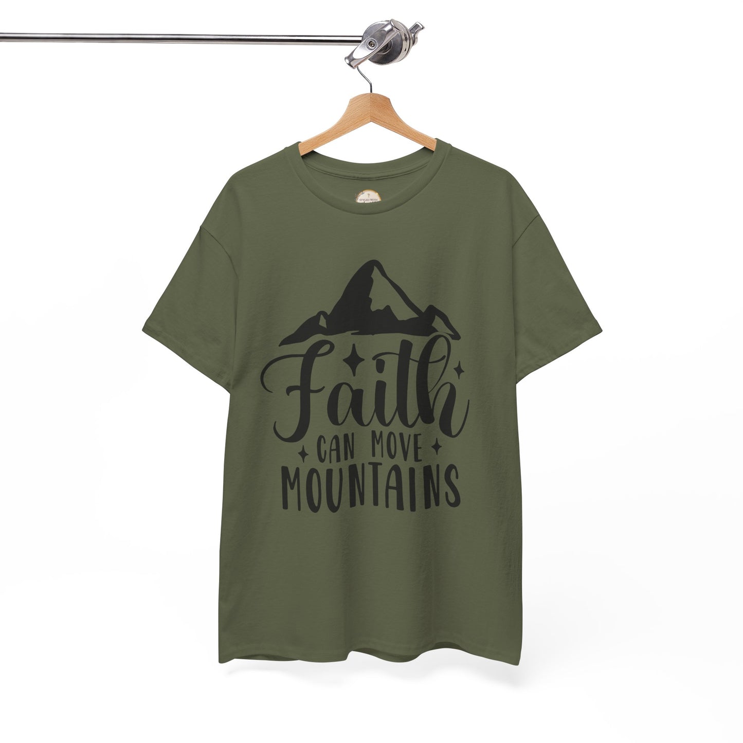 Faith Can Move Mountains - Unisex Heavy Cotton Tee