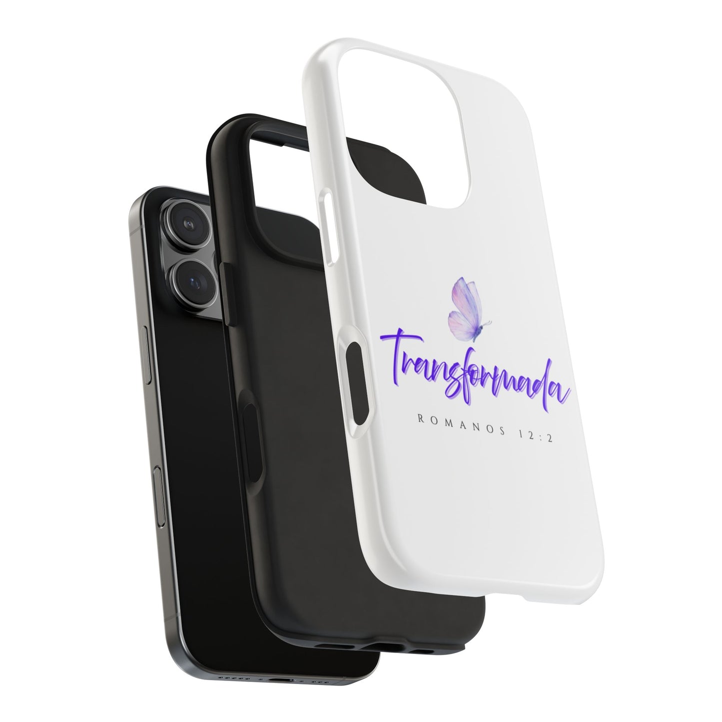 Transformada Phone Case, Inspirational Gift, Scripture Cases, Christian Accessories, Floral Design, Unique Phone Protection