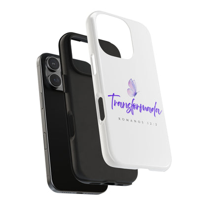 Transformada Phone Case, Inspirational Gift, Scripture Cases, Christian Accessories, Floral Design, Unique Phone Protection