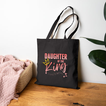 Daughter of the King Canvas Tote Bag – Faith-Based Christian Gift