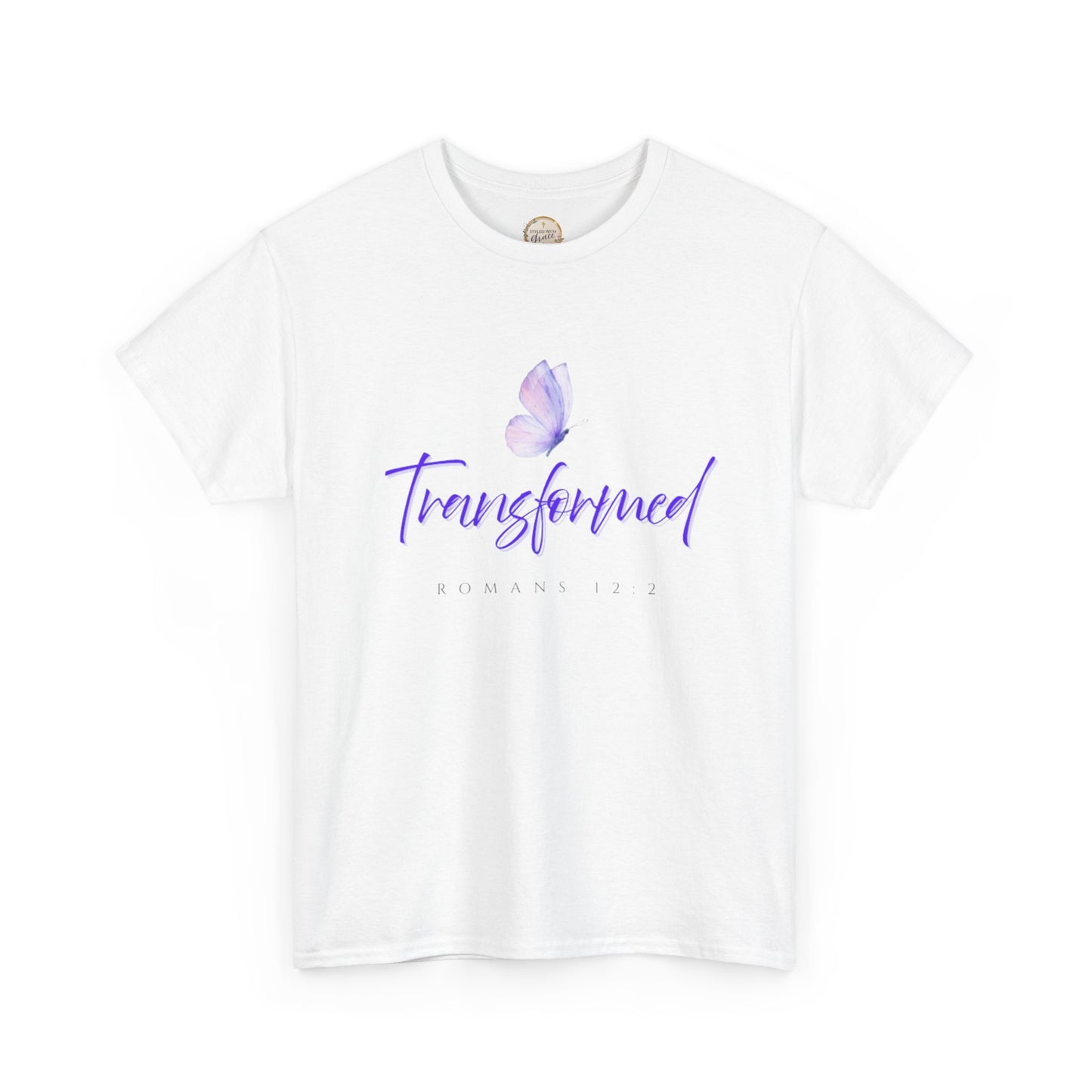Transformed Tee - Unisex Heavy Cotton Tee, Inspirational Shirt, Gift for Mindfulness, Self-Care, Positive Vibes, [...]