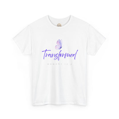Transformed Tee - Unisex Heavy Cotton Tee, Inspirational Shirt, Gift for Mindfulness, Self-Care, Positive Vibes, [...]