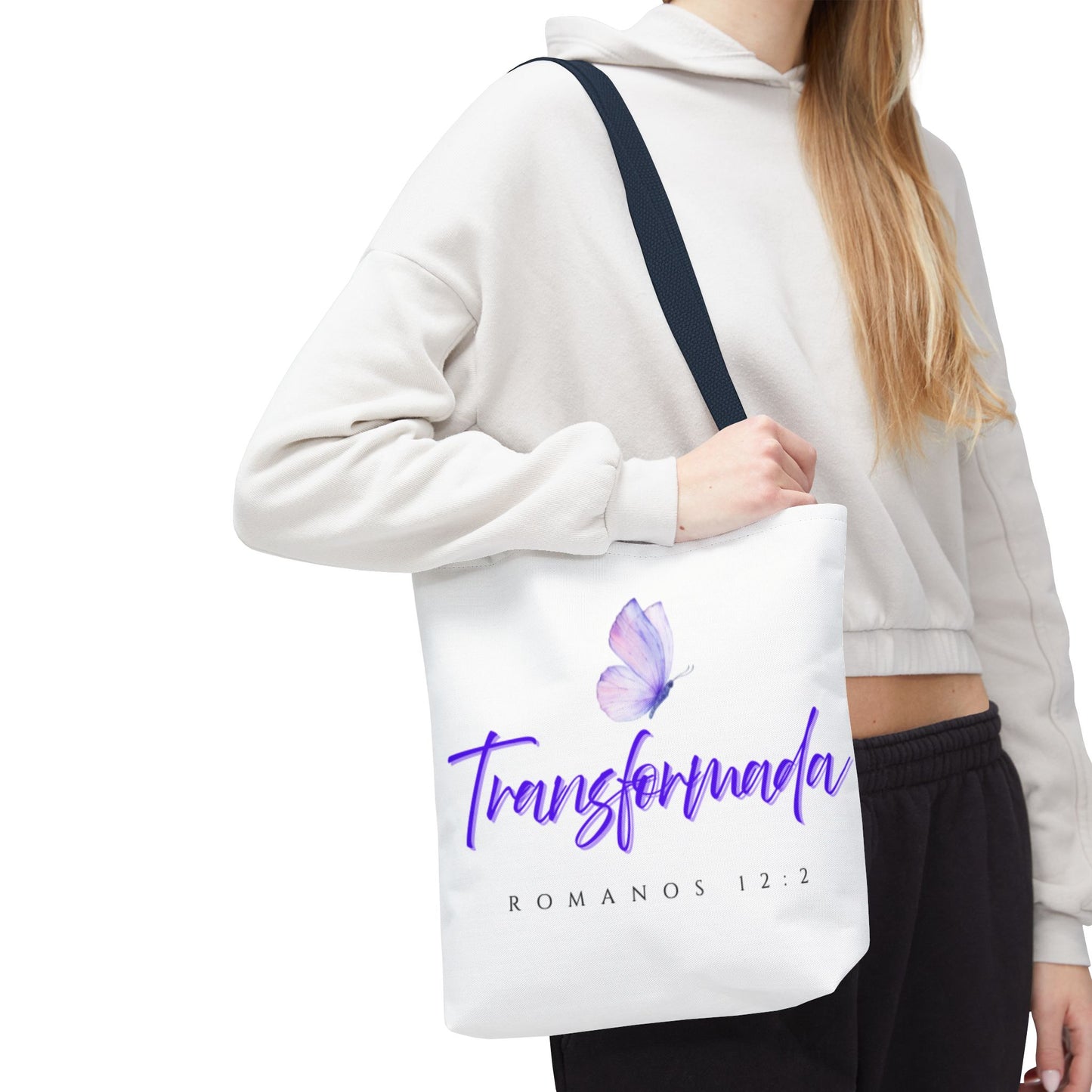 Transformada Tote Bag, Motivational Gift, Eco-Friendly Shopper, Women's Fashion, Bible Verse Accessory