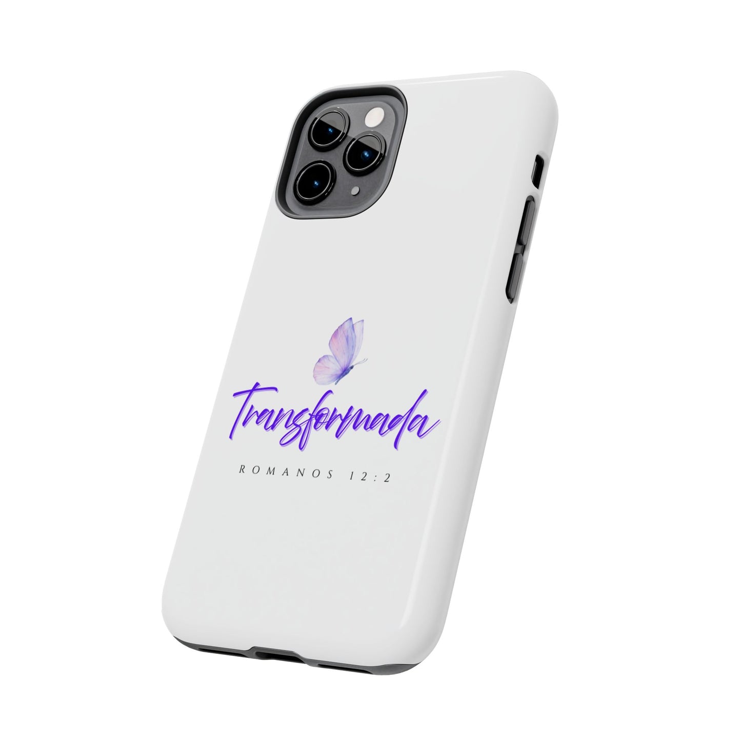 Transformada Phone Case, Inspirational Gift, Scripture Cases, Christian Accessories, Floral Design, Unique Phone Protection