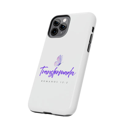 Transformada Phone Case, Inspirational Gift, Scripture Cases, Christian Accessories, Floral Design, Unique Phone Protection