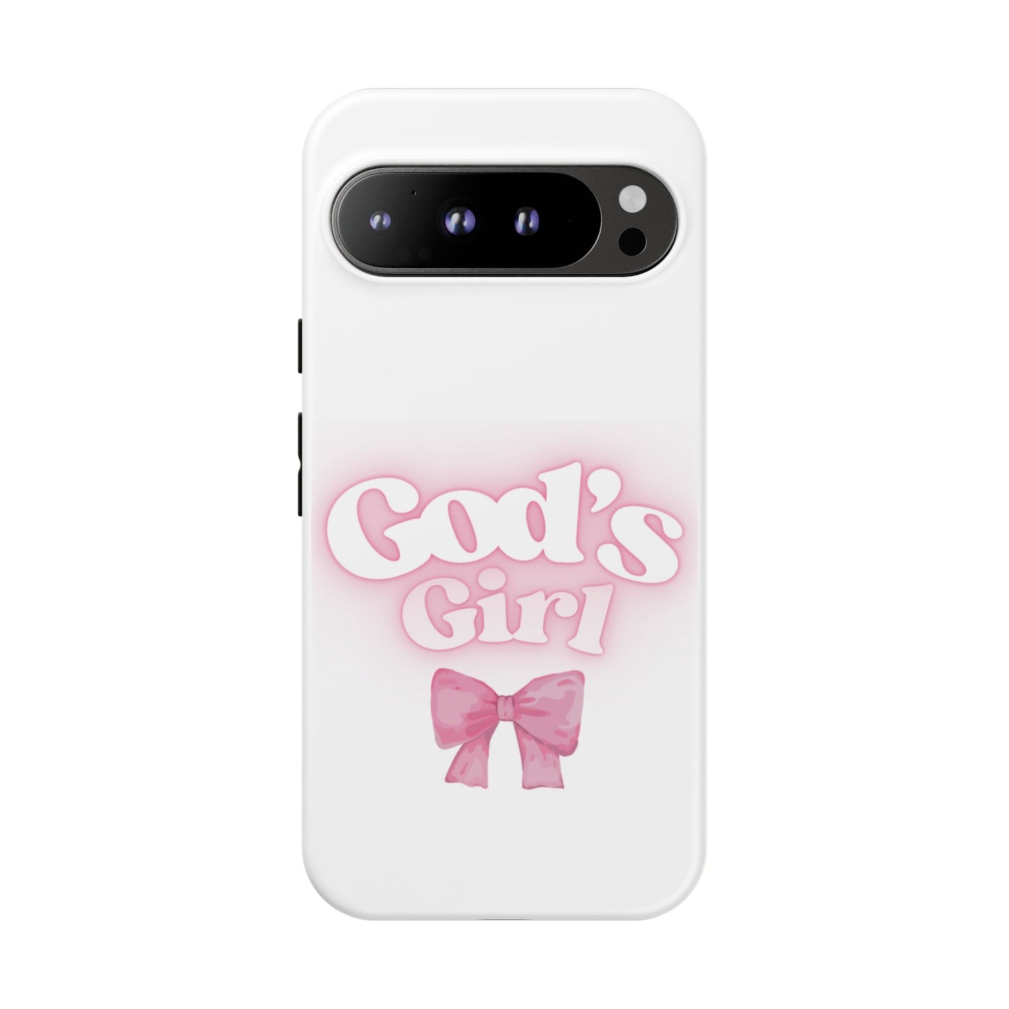 God's Girl Cute Phone Case, Pink Bow Case, Faith-Based Gifts, Christian Accessories, Birthday Present, Inspirational Jewelry