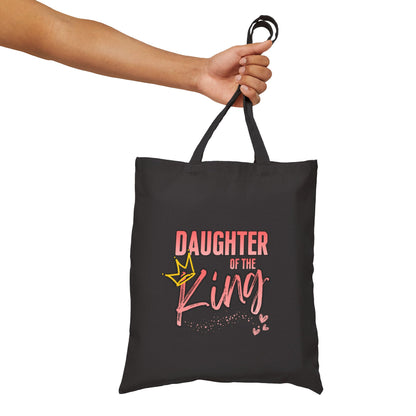 Daughter of the King Canvas Tote Bag – Faith-Based Christian Gift