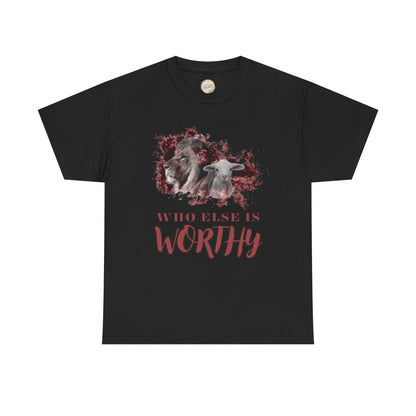 Who Else Is Worthy Tee, Inspirational T-Shirt for Faith, Meaningful Gift, Christian Apparel, Casual Wear, Spiritual Clothing