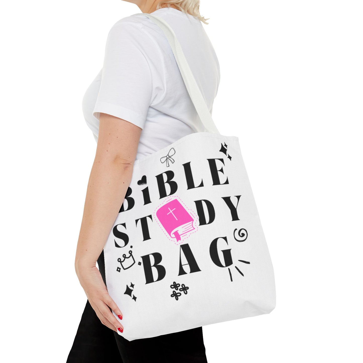 Bible Study Tote Bag - Stylish All-Over Print for Women's Spiritual Journey