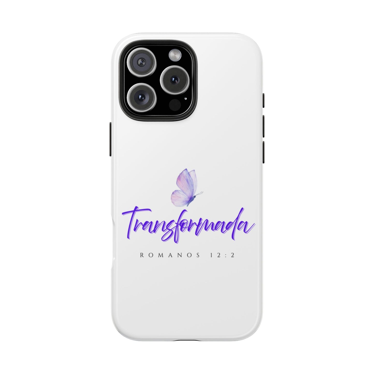 Transformada Phone Case, Inspirational Gift, Scripture Cases, Christian Accessories, Floral Design, Unique Phone Protection