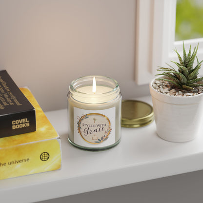 "Styled With Grace"— Coconut Apricot Soy Candle 4oz & 9oz