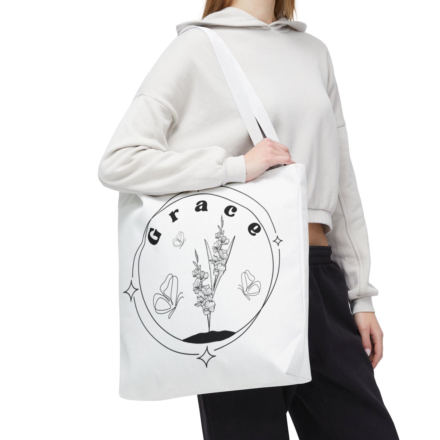 Grace Tote Bag - Stylish All-Over Print for Women's Spiritual Journey