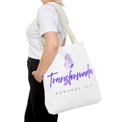 Transformada Tote Bag, Motivational Gift, Eco-Friendly Shopper, Women's Fashion, Bible Verse Accessory