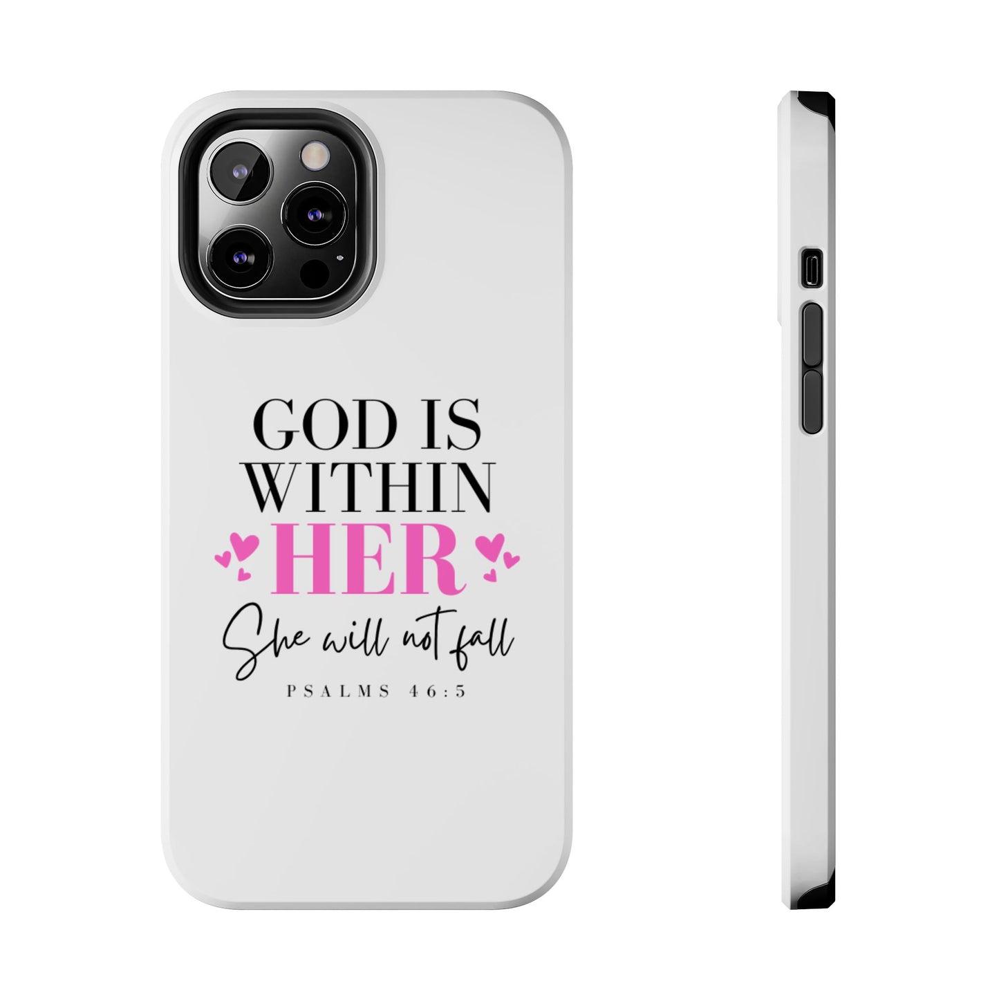 Empowering Tough Phone Case - "God is Within Her" Inspirational Design