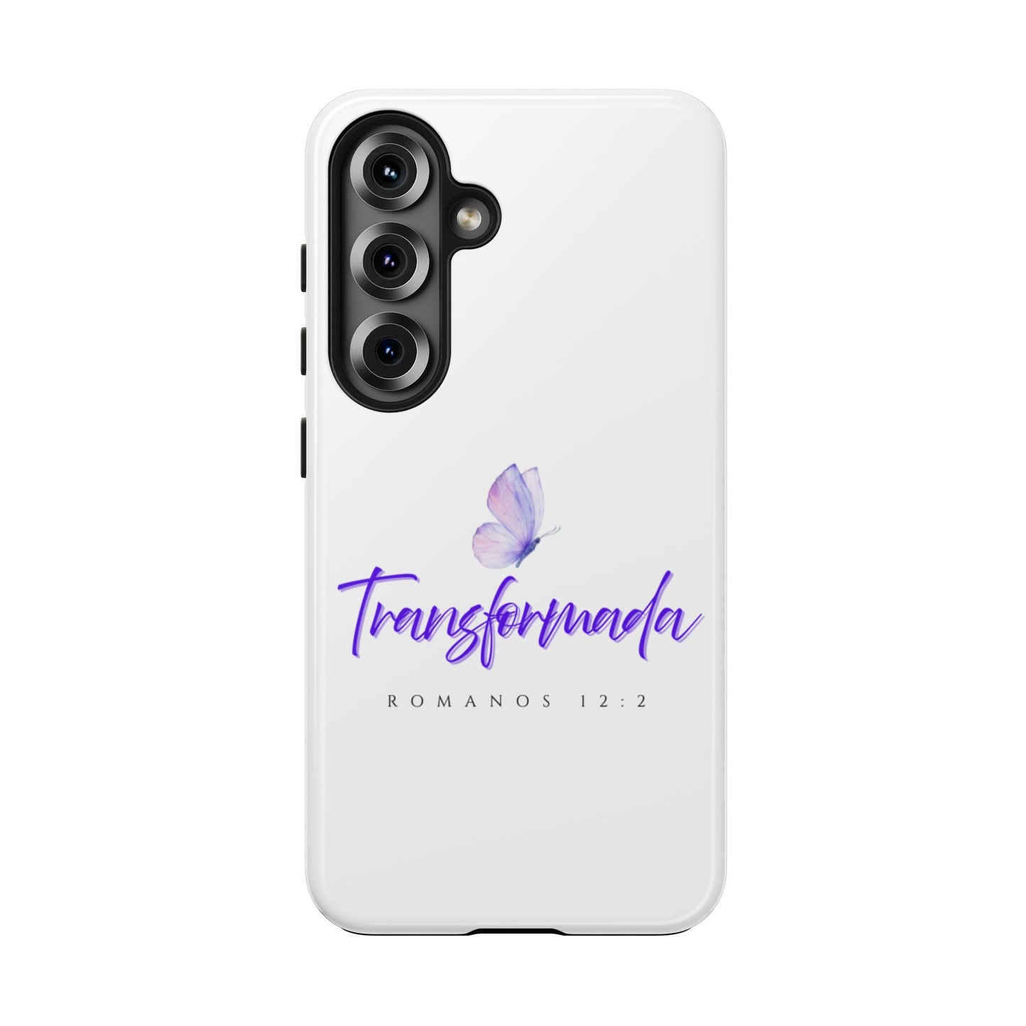 Transformada Phone Case, Inspirational Gift, Scripture Cases, Christian Accessories, Floral Design, Unique Phone Protection