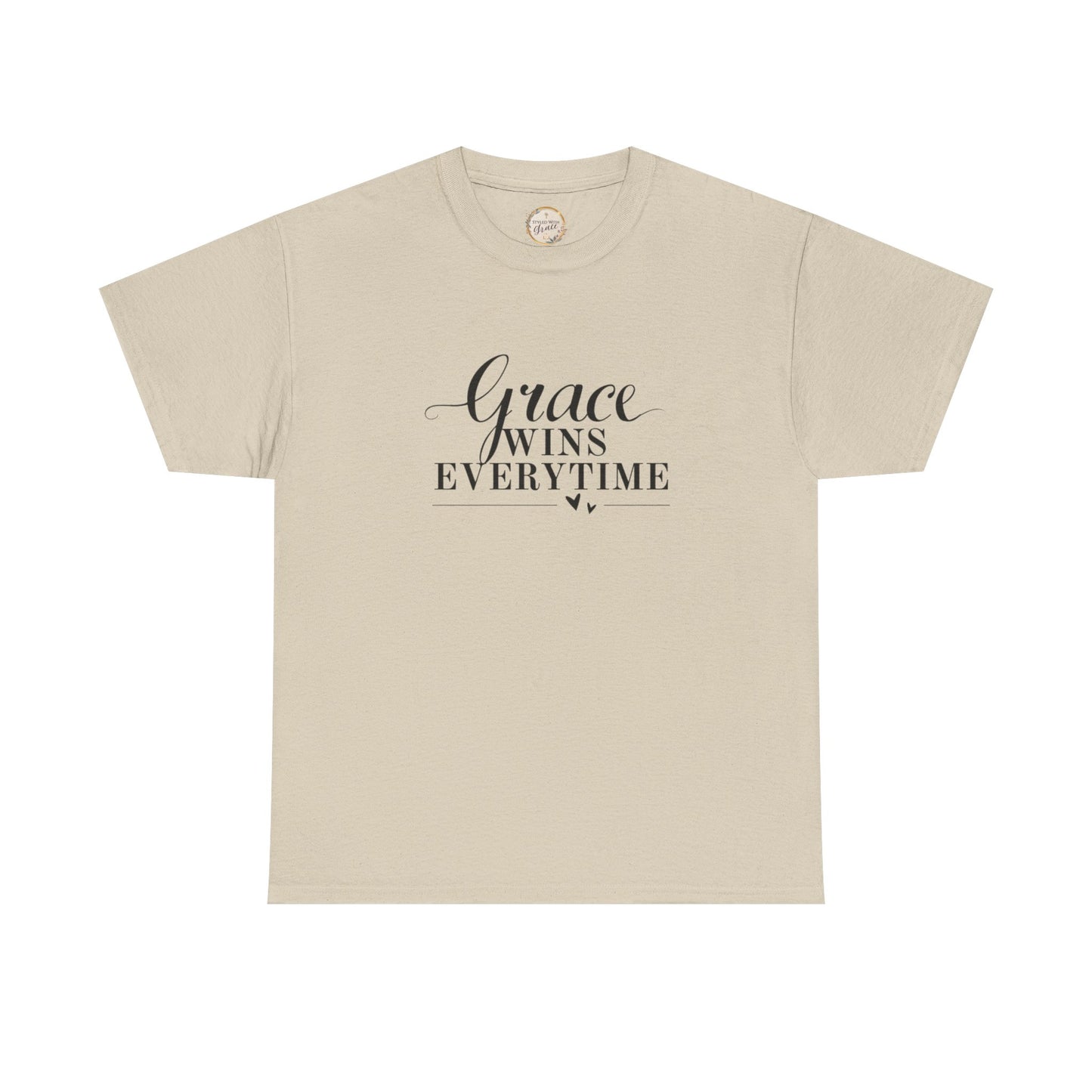 Grace Wins Every Time Tee — Inspirational Christian Graphic T-Shirt
