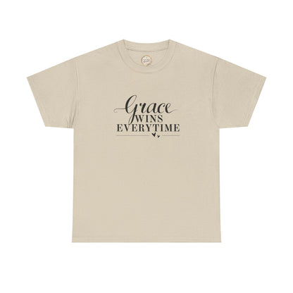 Grace Wins Every Time Tee — Inspirational Christian Graphic T-Shirt