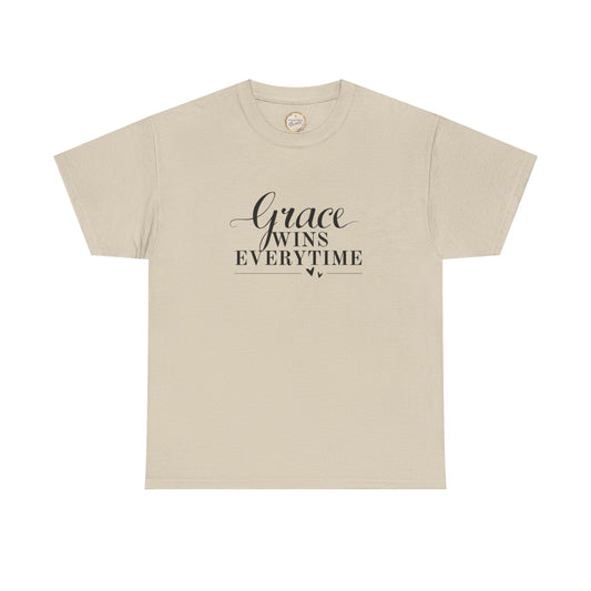 Grace Wins Every Time Tee — Inspirational Christian Graphic T-Shirt