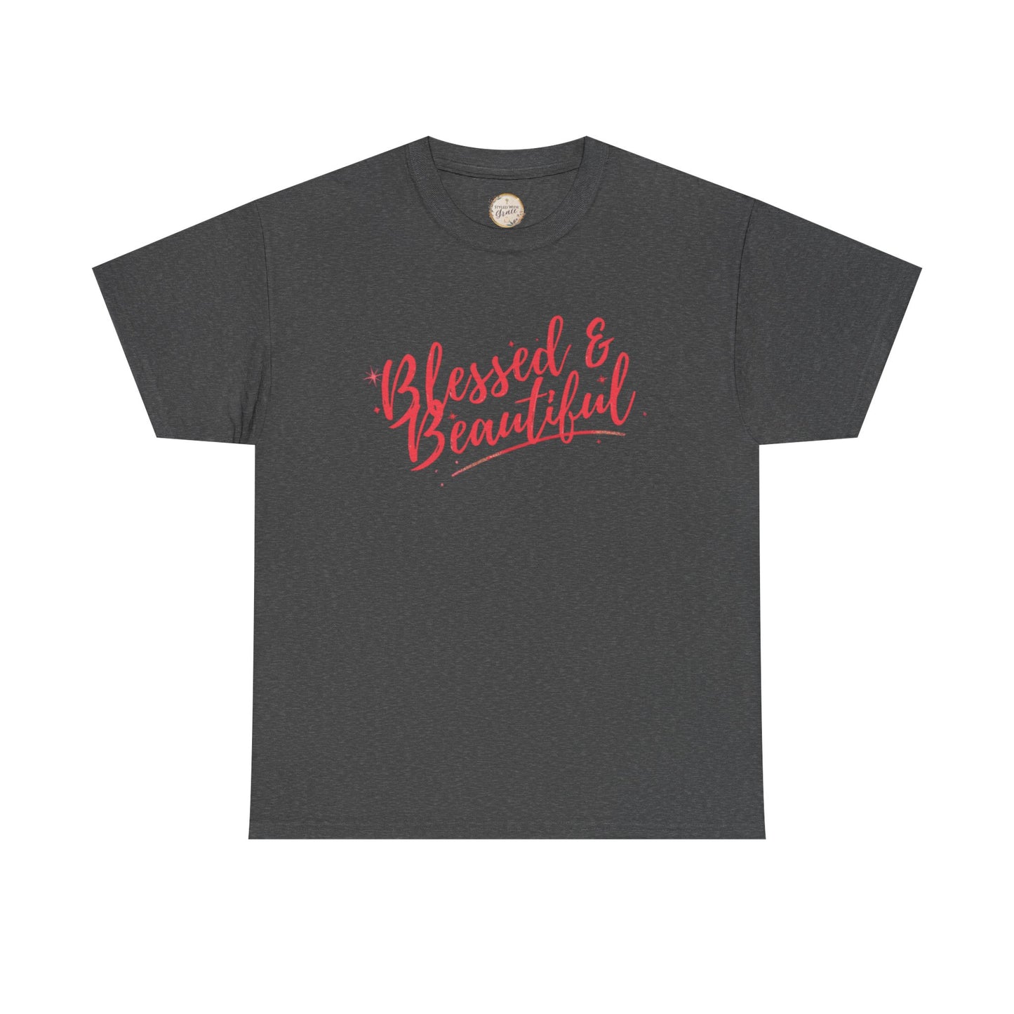Blessed & Beautiful Unisex Heavy Cotton Tee - Inspirational Casual Wear