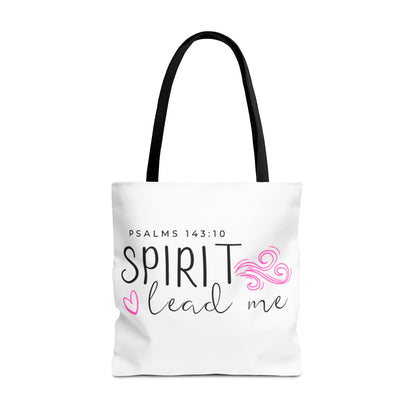 Psalms 143:10 Tote Bag - "Spirit Lead Me"