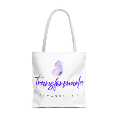 Transformada Tote Bag, Motivational Gift, Eco-Friendly Shopper, Women's Fashion, Bible Verse Accessory