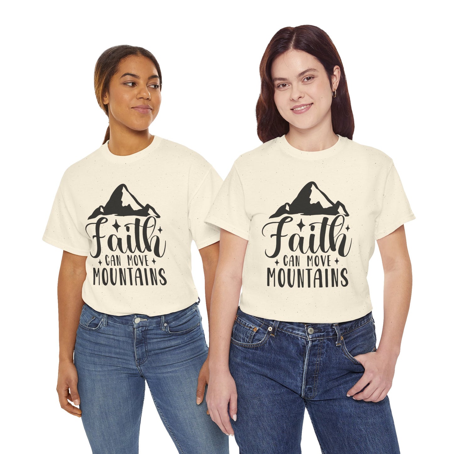 Faith Can Move Mountains - Unisex Heavy Cotton Tee