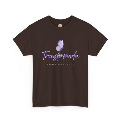 Transformada Unisex Heavy Cotton Tee, Inspirational Shirt, Gift for Women, Motivational Top, Spiritual Apparel, Casual Wear