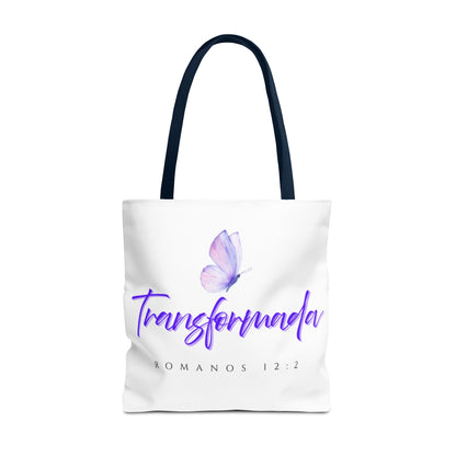 Transformada Tote Bag, Motivational Gift, Eco-Friendly Shopper, Women's Fashion, Bible Verse Accessory