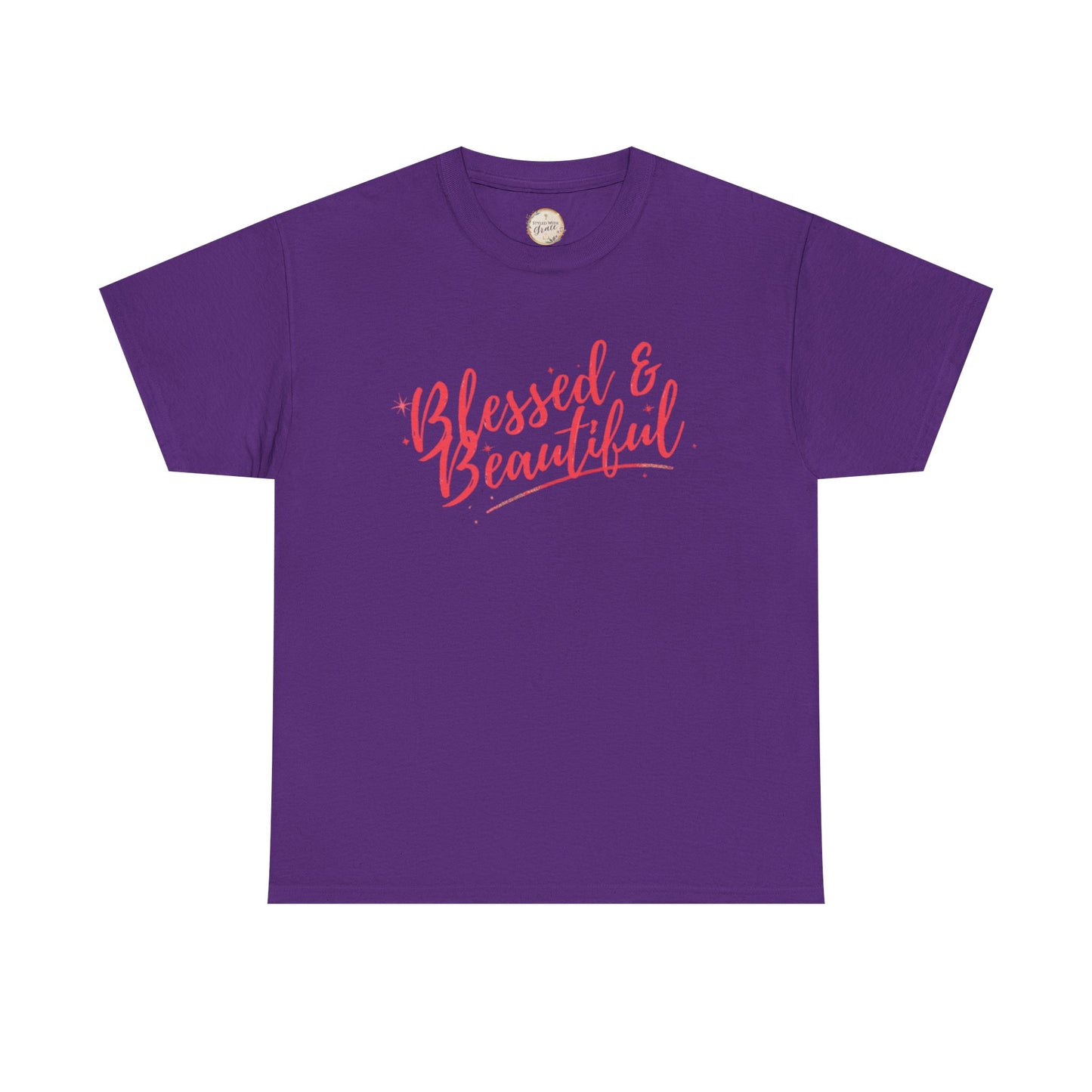 Blessed & Beautiful Unisex Heavy Cotton Tee - Inspirational Casual Wear