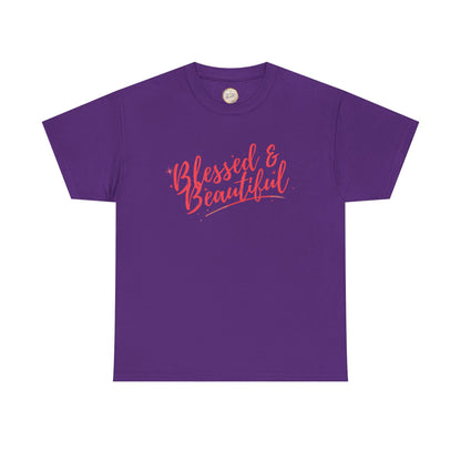 Blessed & Beautiful Unisex Heavy Cotton Tee - Inspirational Casual Wear