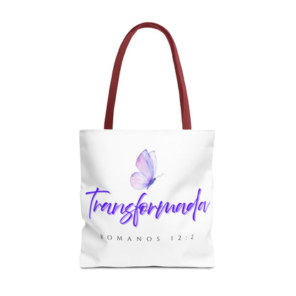 Transformada Tote Bag, Motivational Gift, Eco-Friendly Shopper, Women's Fashion, Bible Verse Accessory