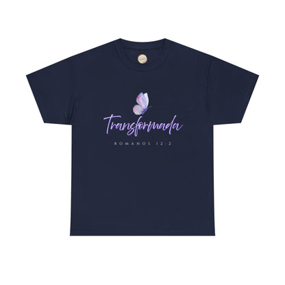 Transformada Unisex Heavy Cotton Tee, Inspirational Shirt, Gift for Women, Motivational Top, Spiritual Apparel, Casual Wear