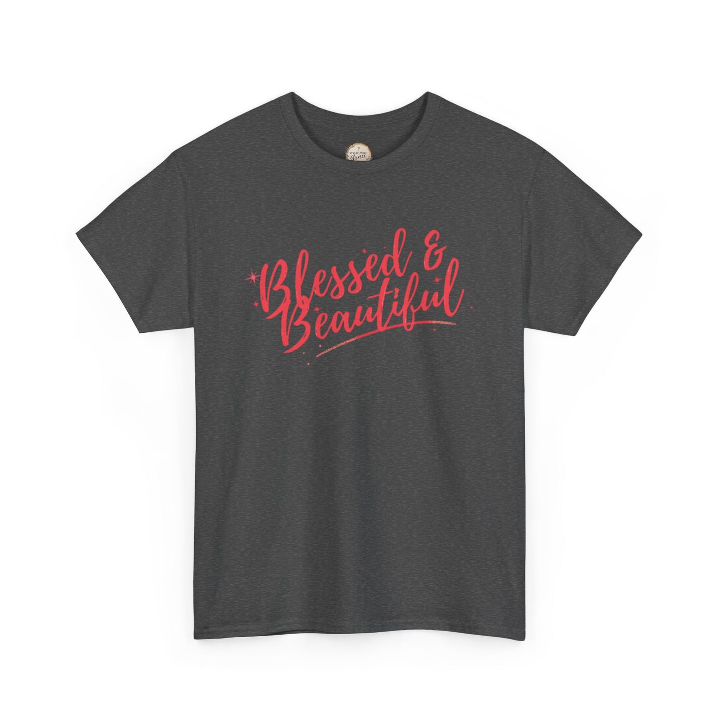 Blessed & Beautiful Unisex Heavy Cotton Tee - Inspirational Casual Wear