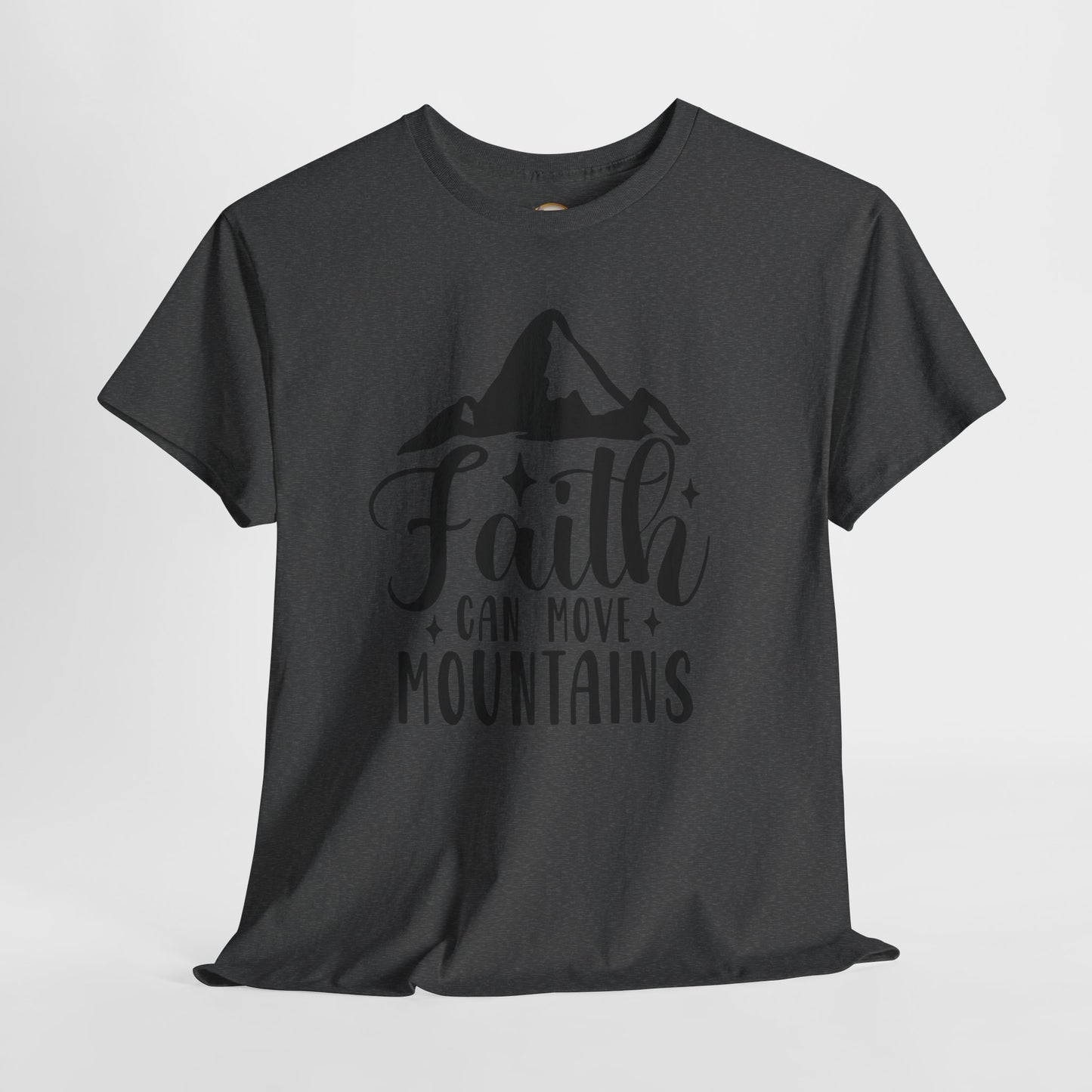 Faith Can Move Mountains - Unisex Heavy Cotton Tee