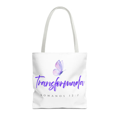 Transformada Tote Bag, Motivational Gift, Eco-Friendly Shopper, Women's Fashion, Bible Verse Accessory