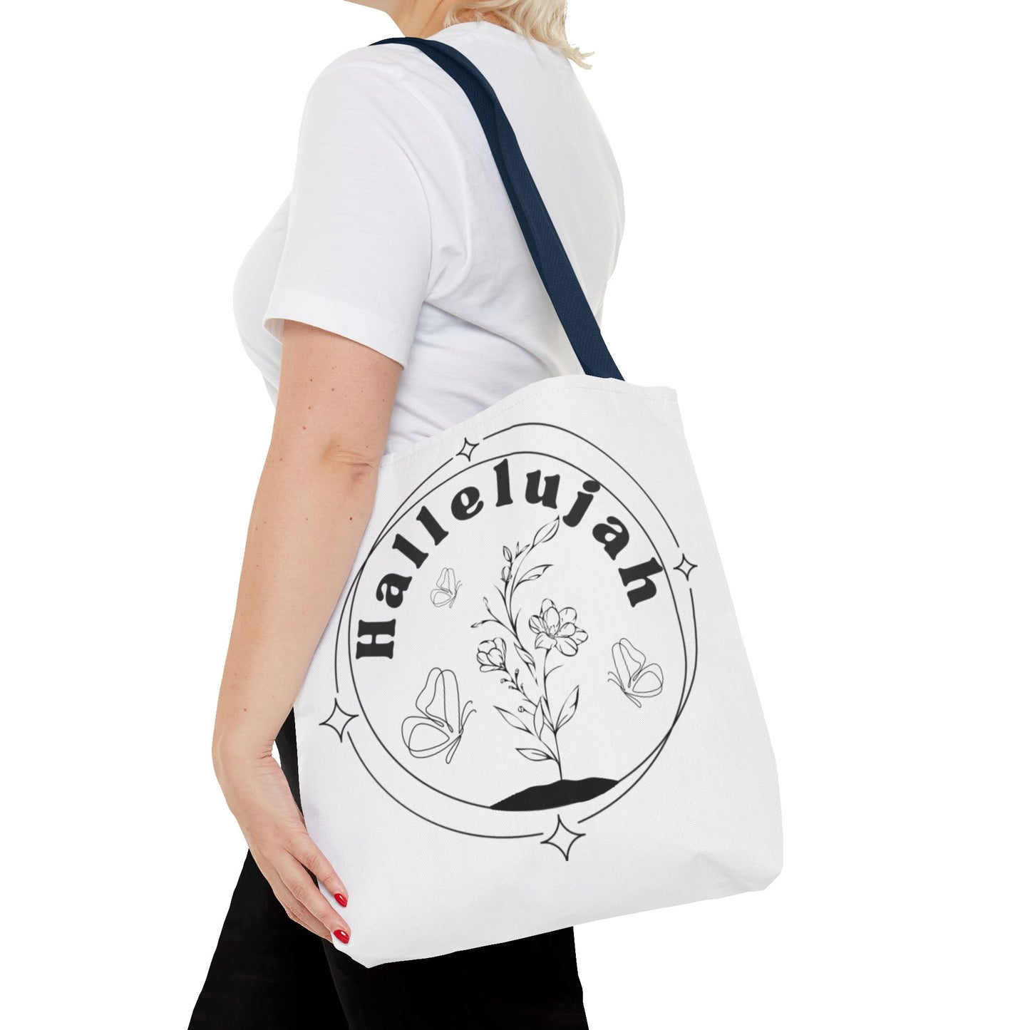 Hallelujah Tote Bag - Stylish All-Over Print for Women's Spiritual Journey