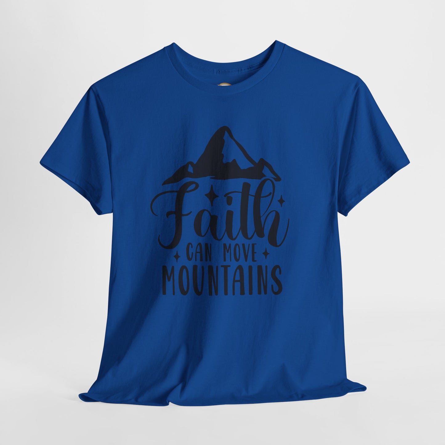 Faith Can Move Mountains - Unisex Heavy Cotton Tee