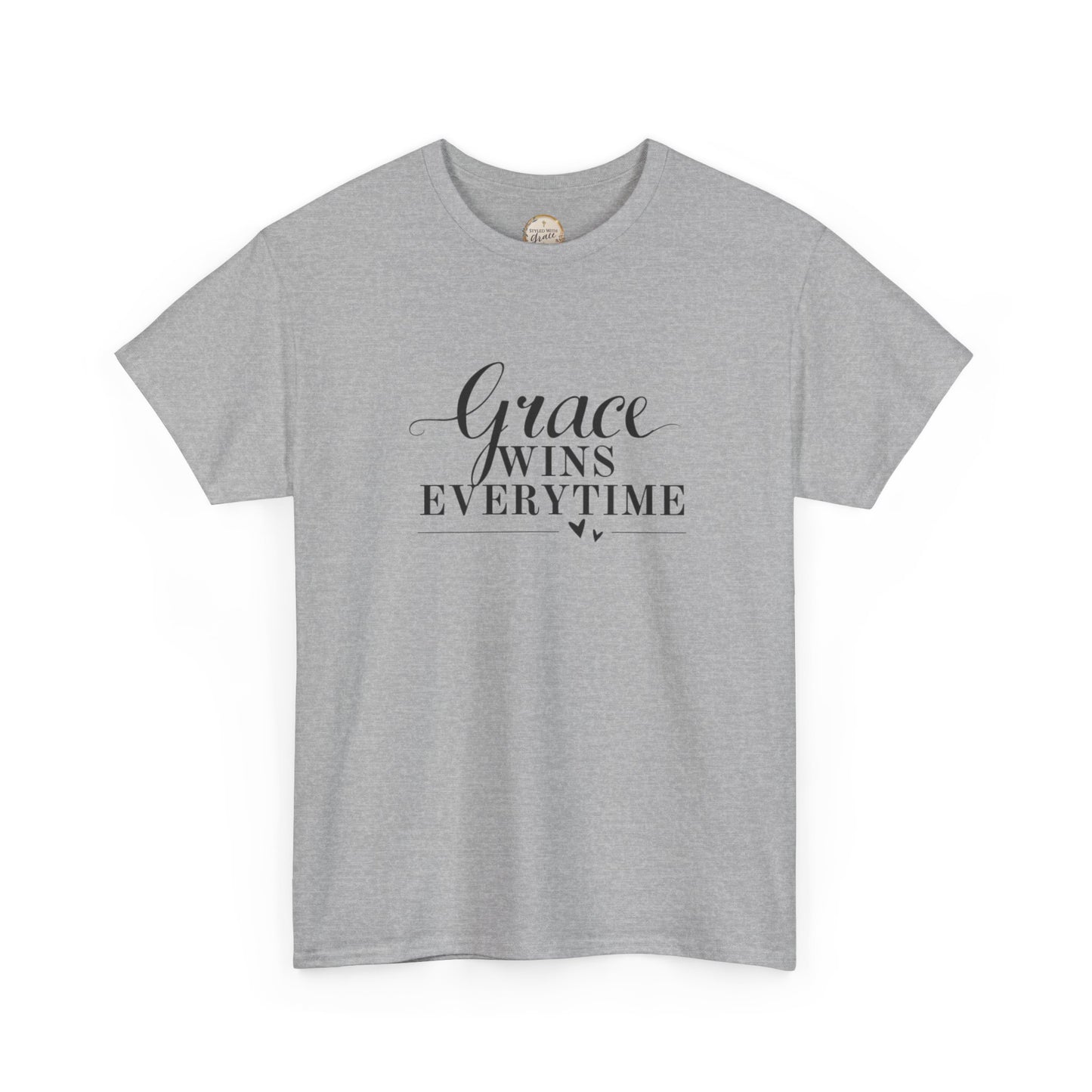 Grace Wins Every Time Tee — Inspirational Christian Graphic T-Shirt