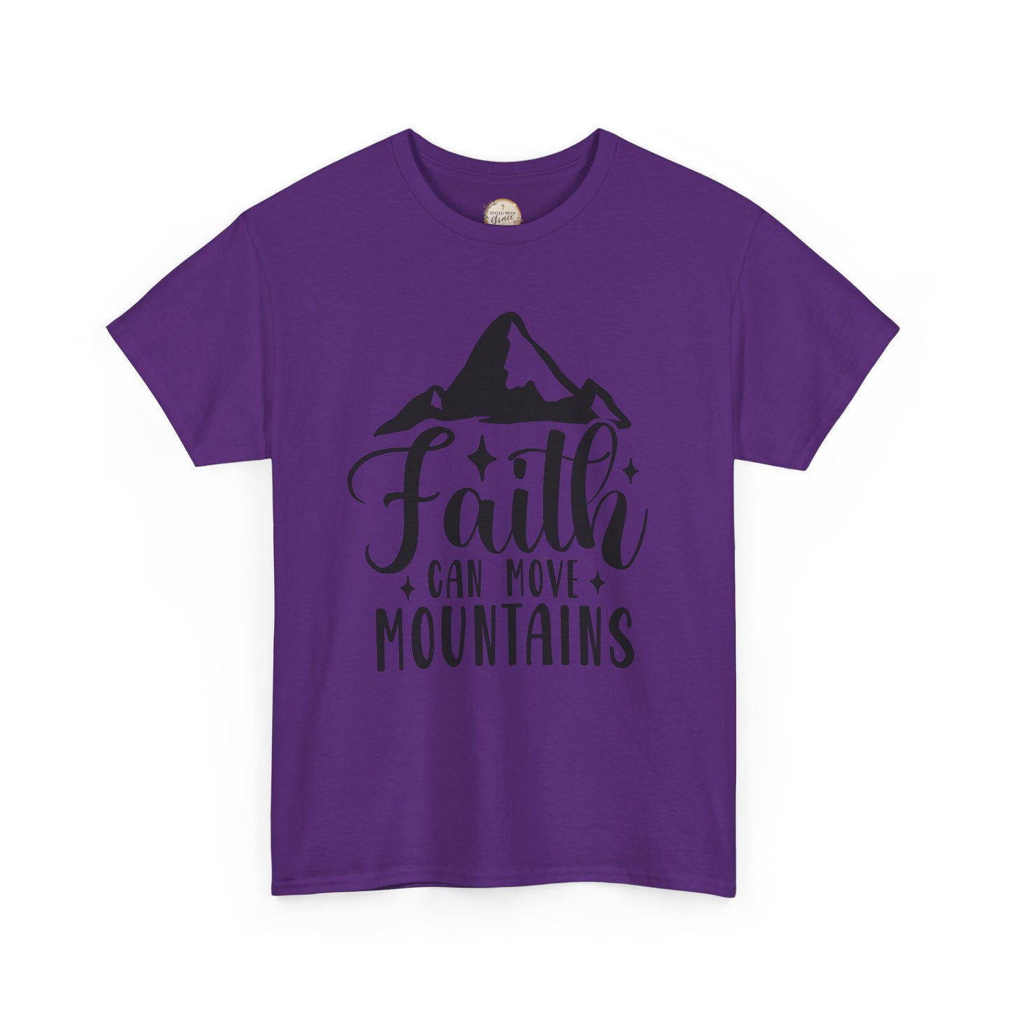 Faith Can Move Mountains - Unisex Heavy Cotton Tee