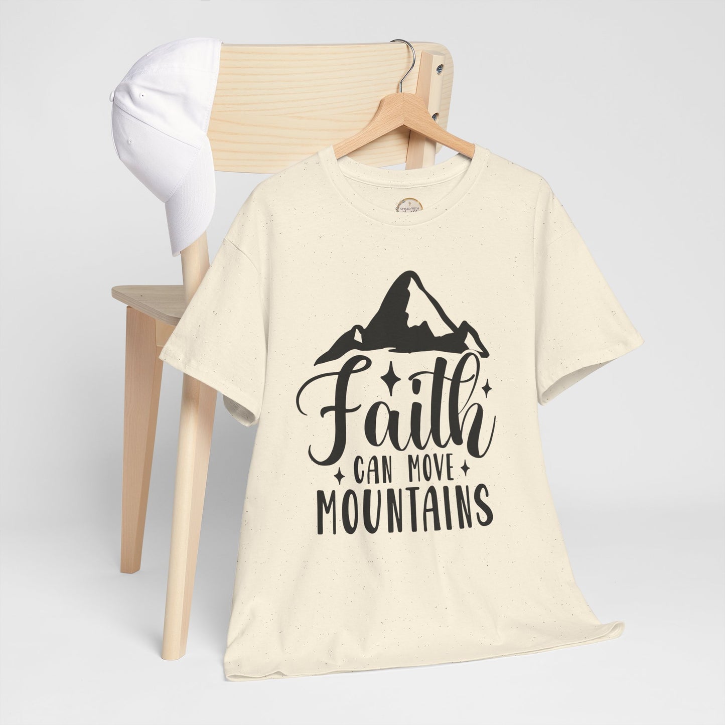 Faith Can Move Mountains - Unisex Heavy Cotton Tee