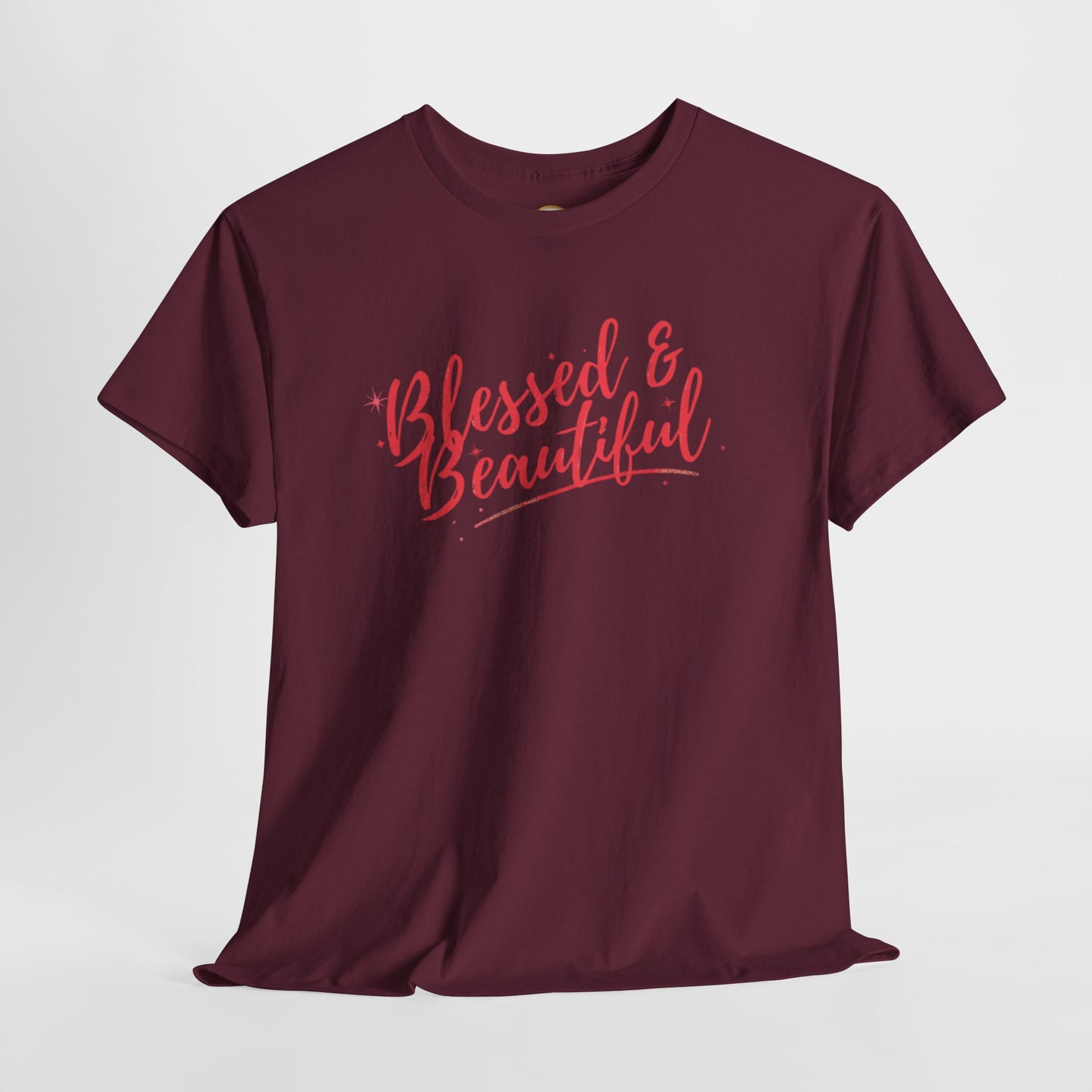 Blessed & Beautiful Unisex Heavy Cotton Tee - Inspirational Casual Wear