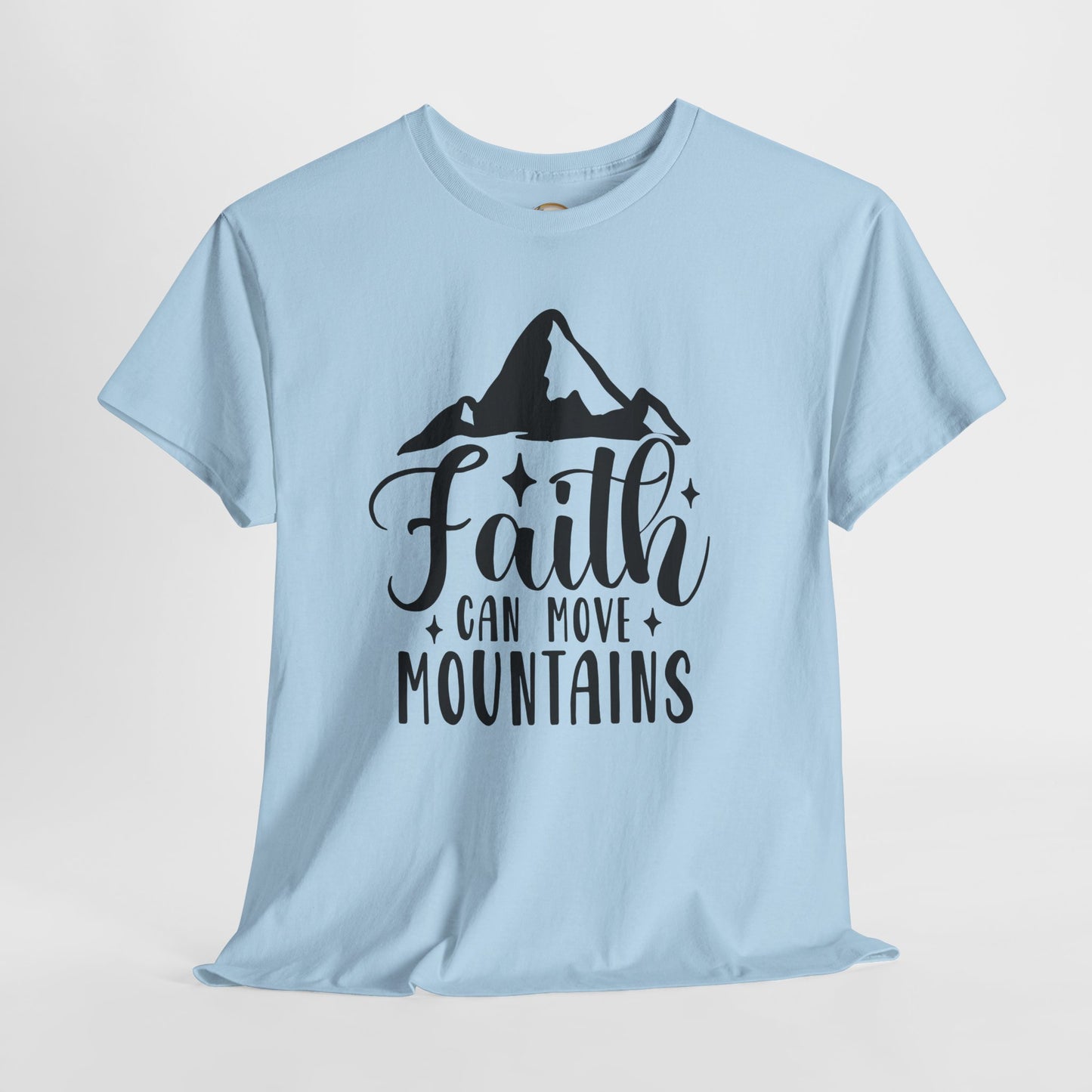 Faith Can Move Mountains - Unisex Heavy Cotton Tee