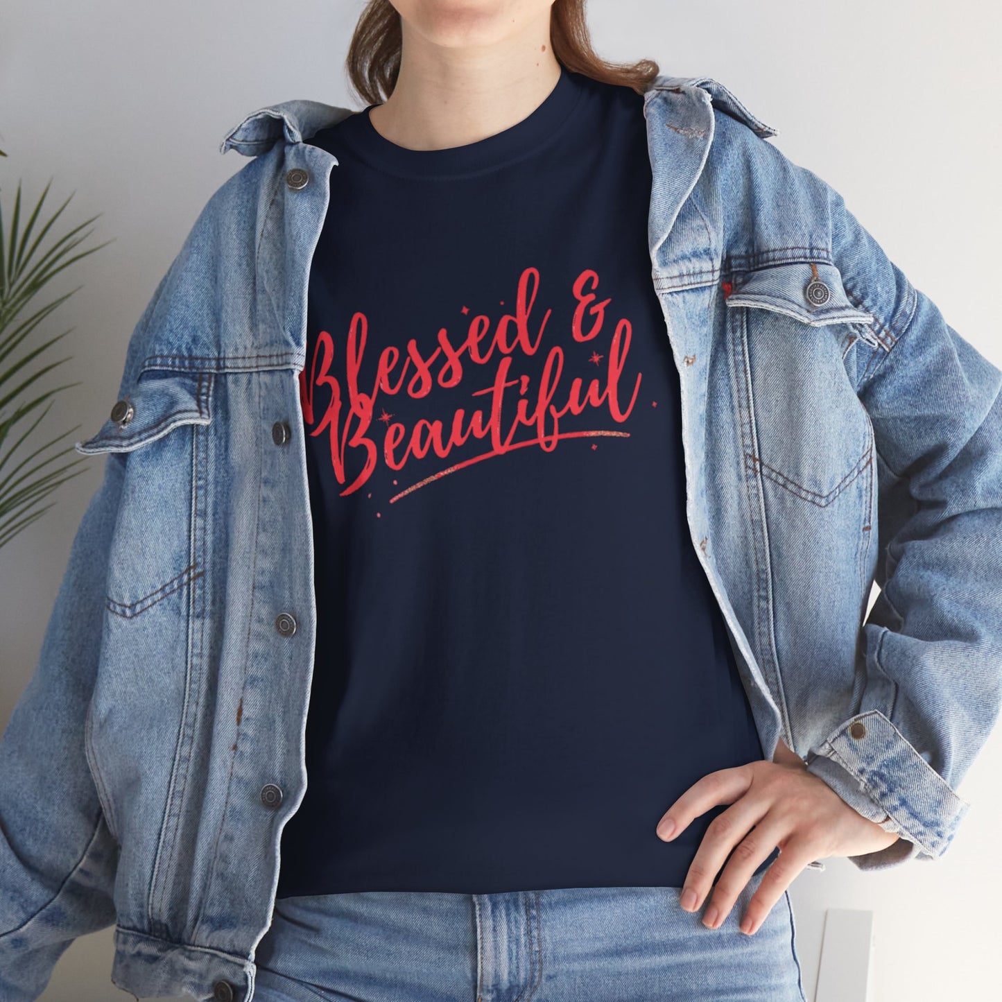 Blessed & Beautiful Unisex Heavy Cotton Tee - Inspirational Casual Wear