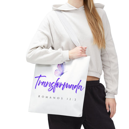 Transformada Tote Bag, Motivational Gift, Eco-Friendly Shopper, Women's Fashion, Bible Verse Accessory