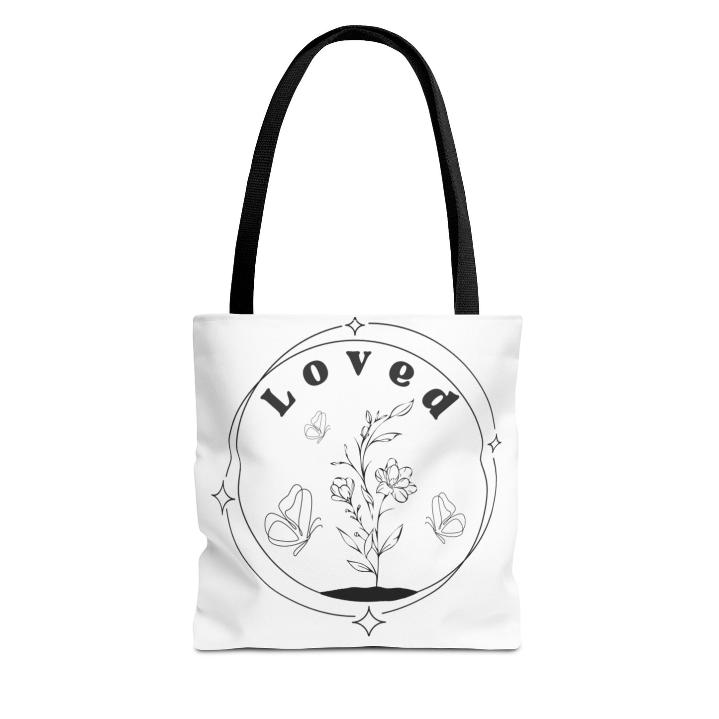 Loved Tote Bag - Stylish All-Over Print for Women's Spiritual Journey