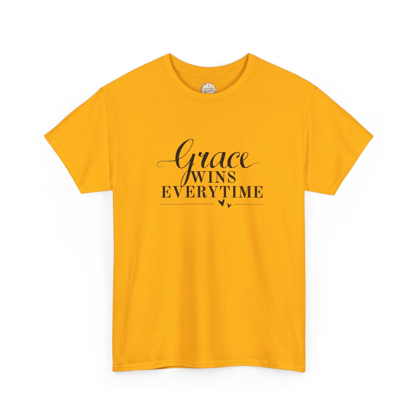 Grace Wins Every Time Tee — Inspirational Christian Graphic T-Shirt